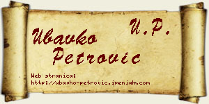 Ubavko Petrović vizit kartica